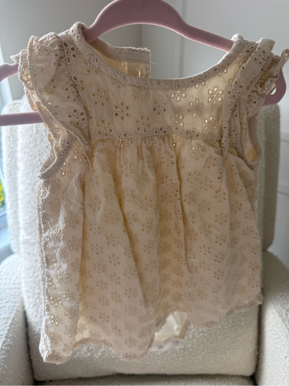 Carter's Cream Eyelet Ruffle Sundress